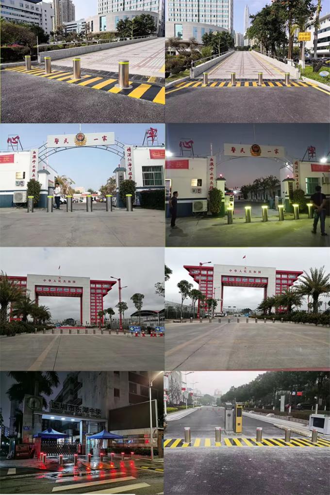 Телескопический барьер передвижения с подъемным гидравлическим болларом