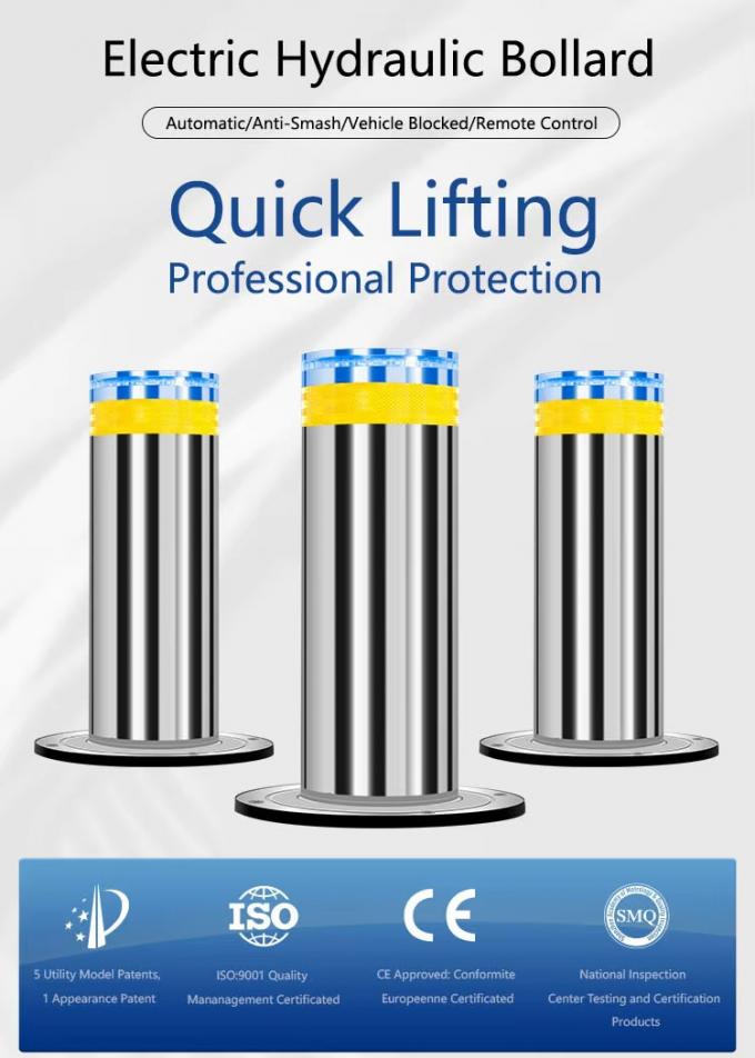 Гидравлический столб с светодиодными предупреждающими огнями